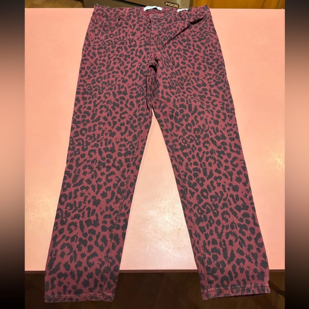 Leopard Print Pink and Black Pants